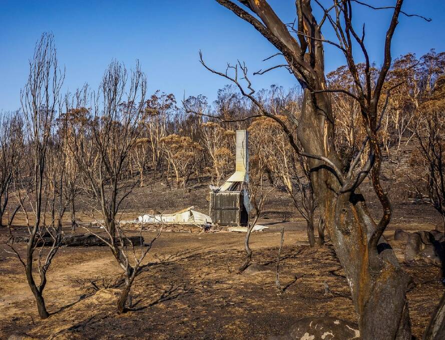 Delany's Hut was destroyed in the Dunns Road bushfire. Picture: Michelle J Photography 