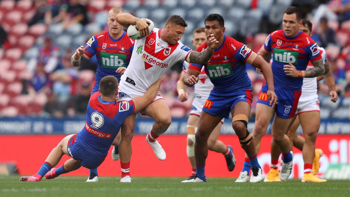 Gerringong's Tariq Sims will start from the St George Illawarra bench on Sunday. Photo: NRL Imagery