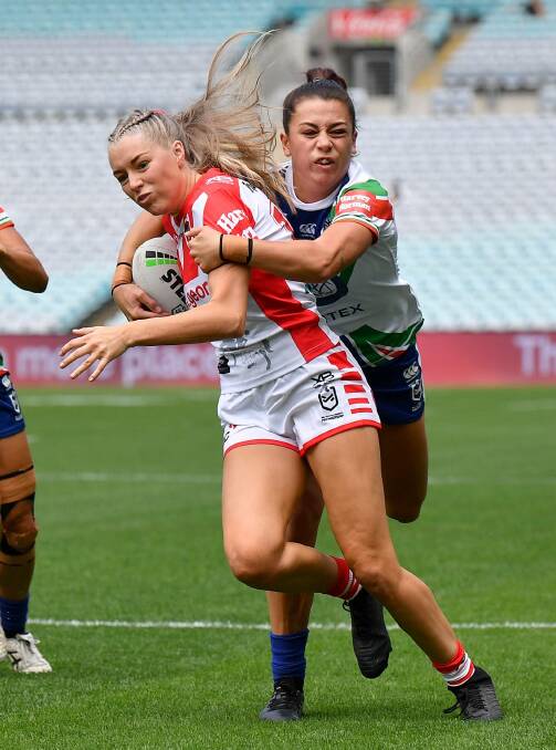 Teagan Berry and her Dragons won't kick-off their NRLW season until the new year. Photo: Gregg Porteous/NRL Imagery