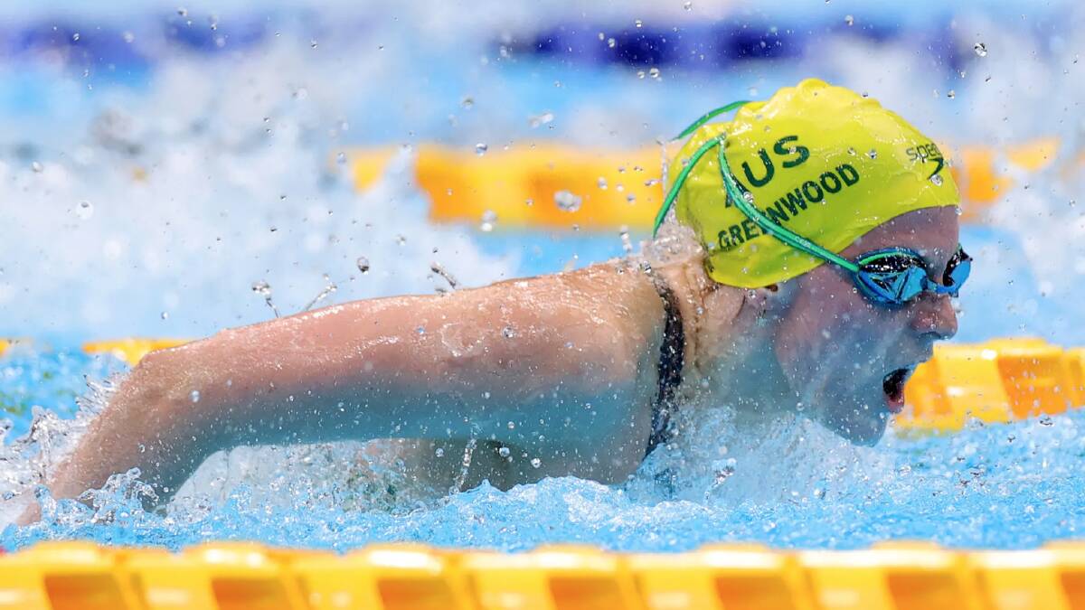 Sussex Inlet's Jasmine Greenwood powers to the wall in Tuesday's final at Tokyo. Photo: Swimming Australia