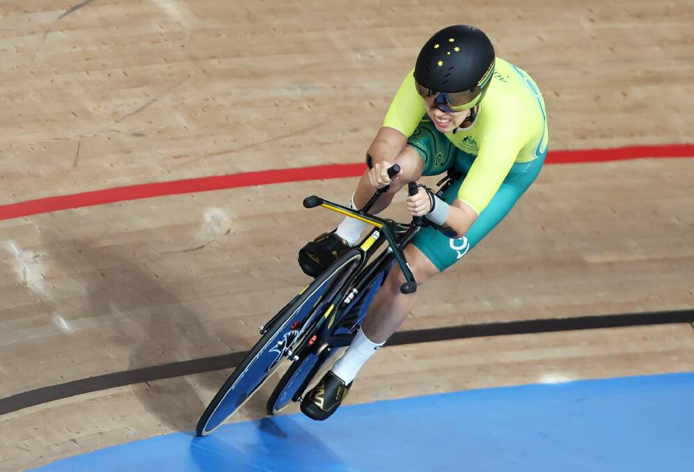 Werri Beach's Amanda Reid won gold in the women's C1-C3 500-metre time trial. Photo: Paralympics Australia
