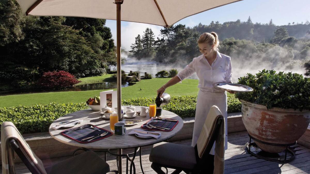Huka Lodge … the epitome of class in New Zealand’s Taupo district. 
