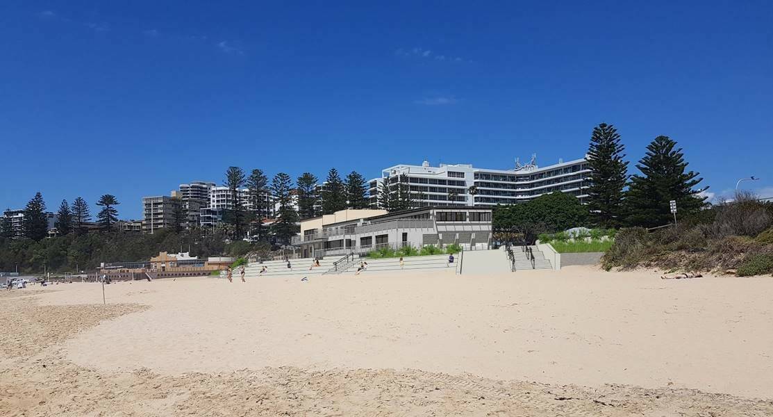 Upgrade: An artist's impression of the new North Wollongong Surf Club and upgraded seawall. Picture: supplied