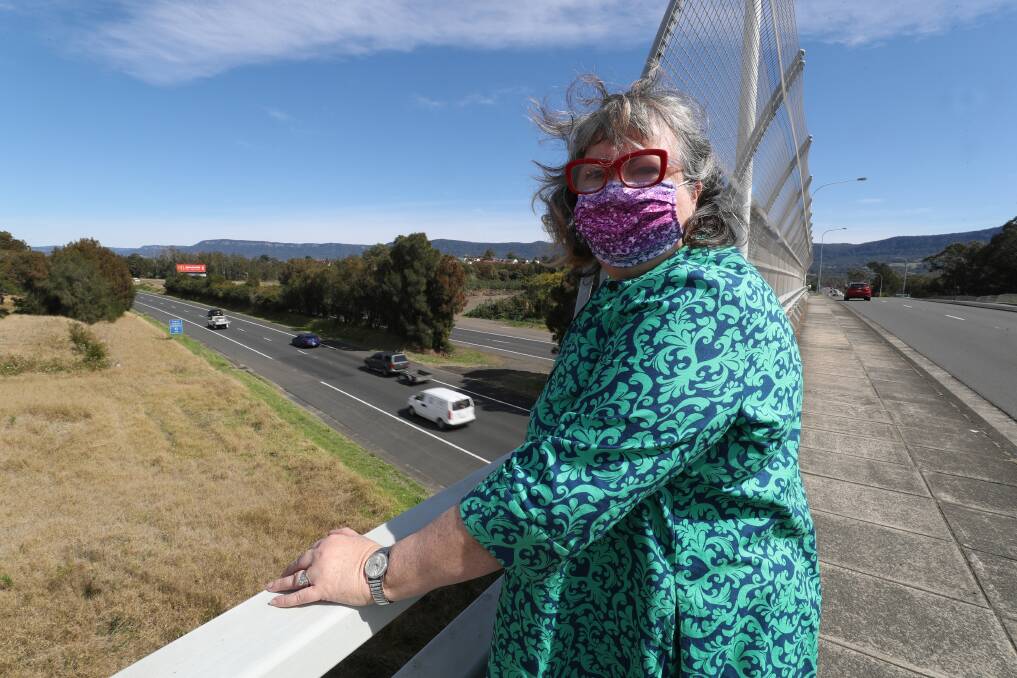 Access: Wollongong councillor Ann Martin has joined the chorus calling for better ramp access to the Princes Motorway for Dapto residents. Picture: Robert Peet