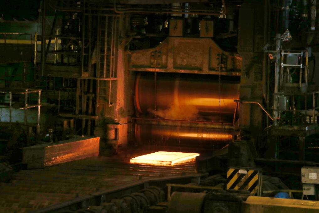 Steel production at Port Kembla could slow if a potential full-blown strike takes place. Picture: Sylvia Liber