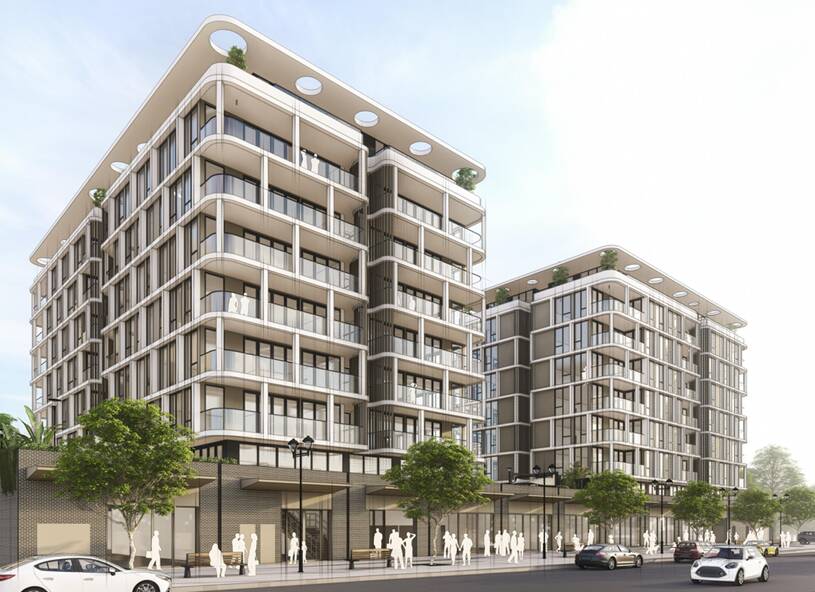The twin towers of an apartment complex just approved for Flinders Street, which is another sign of the changing face of the street.