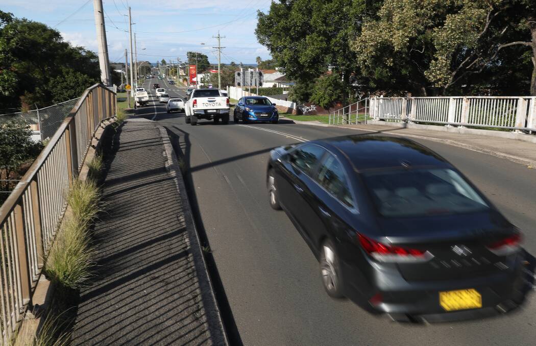 Danger: The Towradgi Hump has become such an accident hotspot that Wollongong City Council has been forced to take action. Picture: Robert Peet