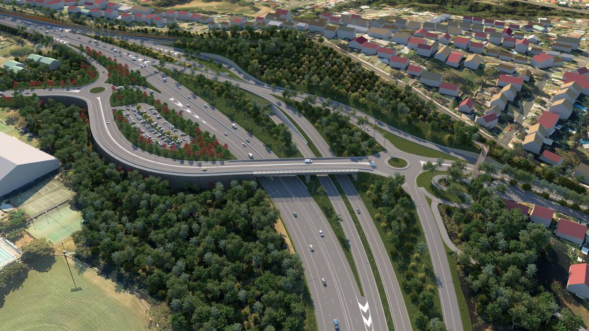 A look at the Mt Ousley interchange - construction is due to start later this year.