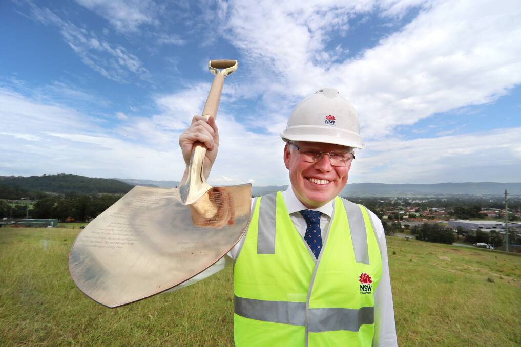 Kiama MP Gareth Ward at the 2019 sod turning for the Albion Park Rail bypass. Picture: Sylvia Liber