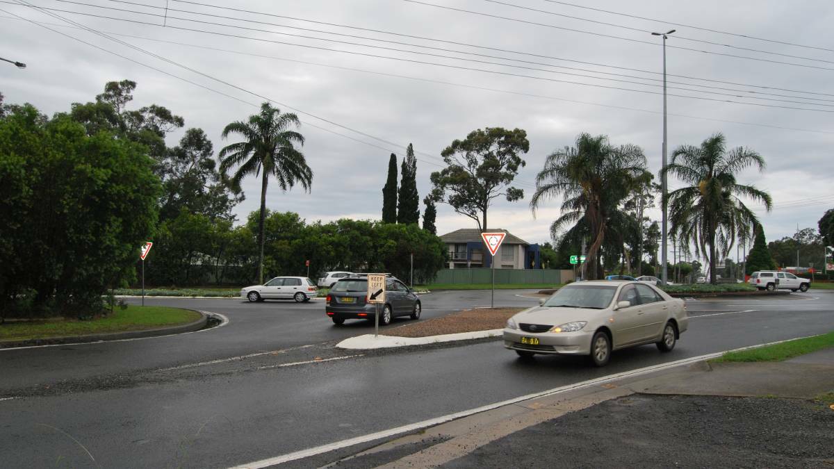 Traffic: The Princes Highway roundabout at the northern end of Bomaderry will be upgraded with traffic lights by the end of the year. Picture: supplied