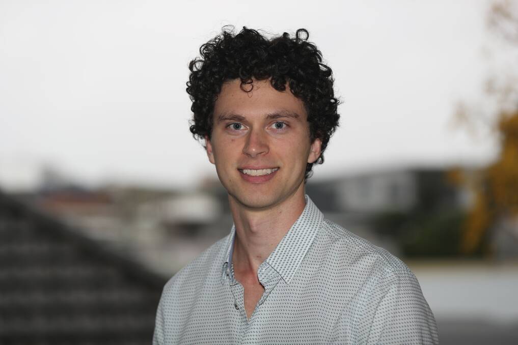 First time: The aptly-surnamed Dylan Green is running for the Greens in the seat of Cunningham. Picture: Robert Peet