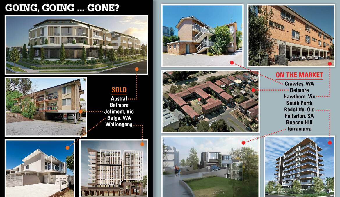 Some of the projects from Sydney-based Kingdom Developments that were either sold by the lenders or forced onto the market as the developer struggles to refinance as a way of saving the company.