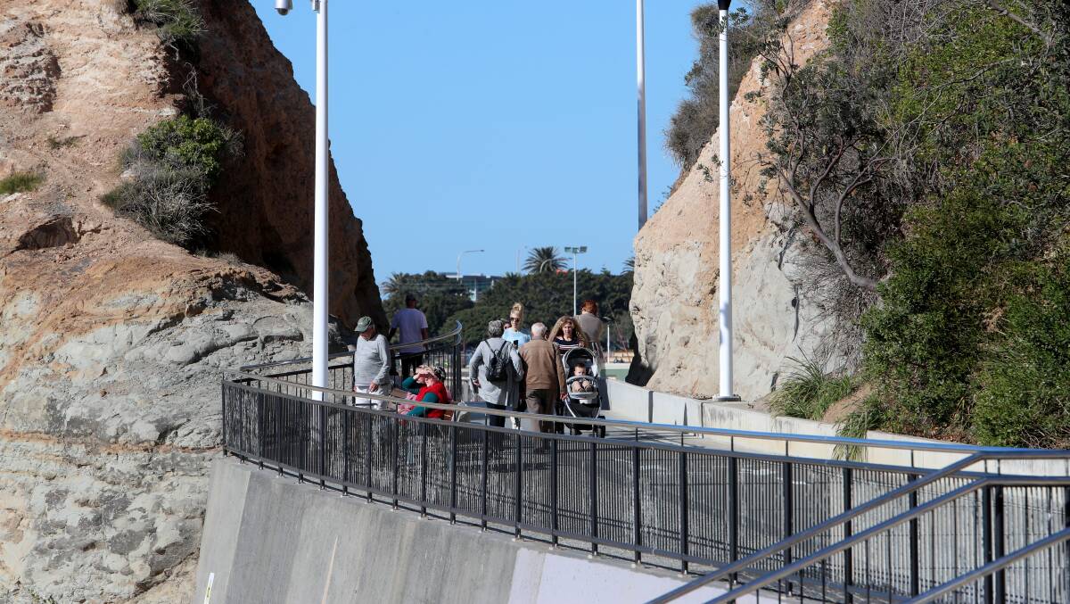 The Blue Mile is one of the 35 sites where Wollongong City Council has installed CCTV cameras. Picture by Sylvia Liber