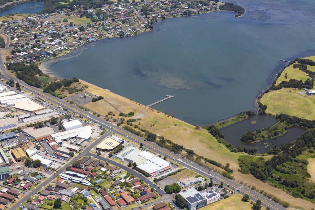 This waterfront strip of land at Lake Illawarra has become a source of conflict between the state government and Wollongong City Council.