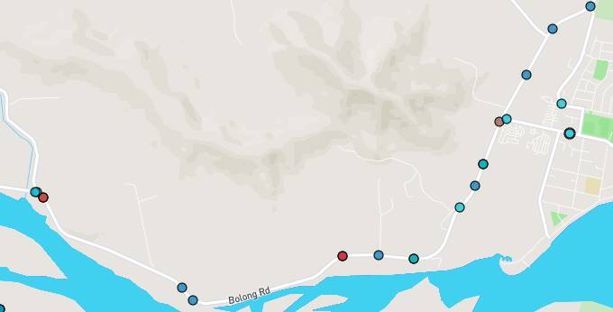 There have been a number of crashes on this section of Gerroa Road-Bolong Road, where the speed limit drops to 80km/h, where the blue dot at top right is located.