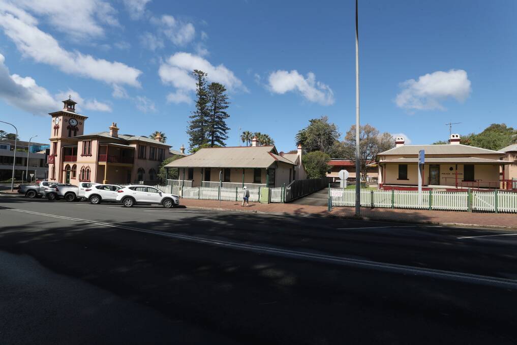 The long-vacant Kiama police residence (centre) in Terralong Street is subject to an Aboriginal land claim. Pictures by Robert Peet