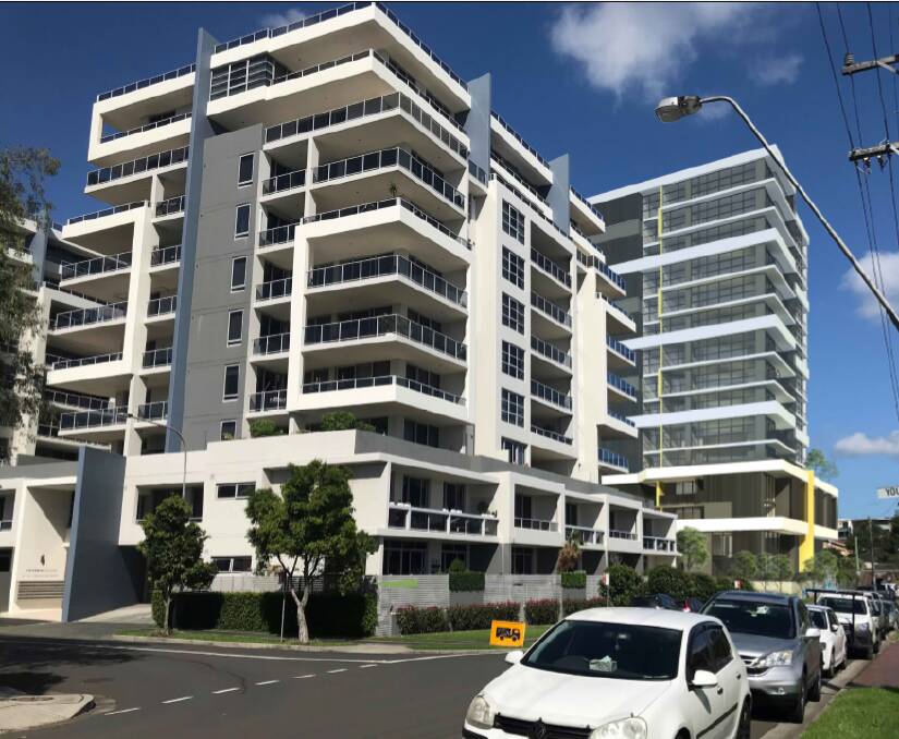 Tower: An artist's impression of a 15-storey apartment block (at right) proposed for Belmore Street in Wollongong. Picture: supplied