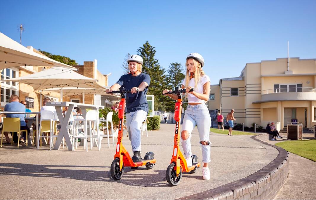 Wollongong has been chosen as the third city for an e-scooter trial, which will start later this month. Picture from Transport for NSW