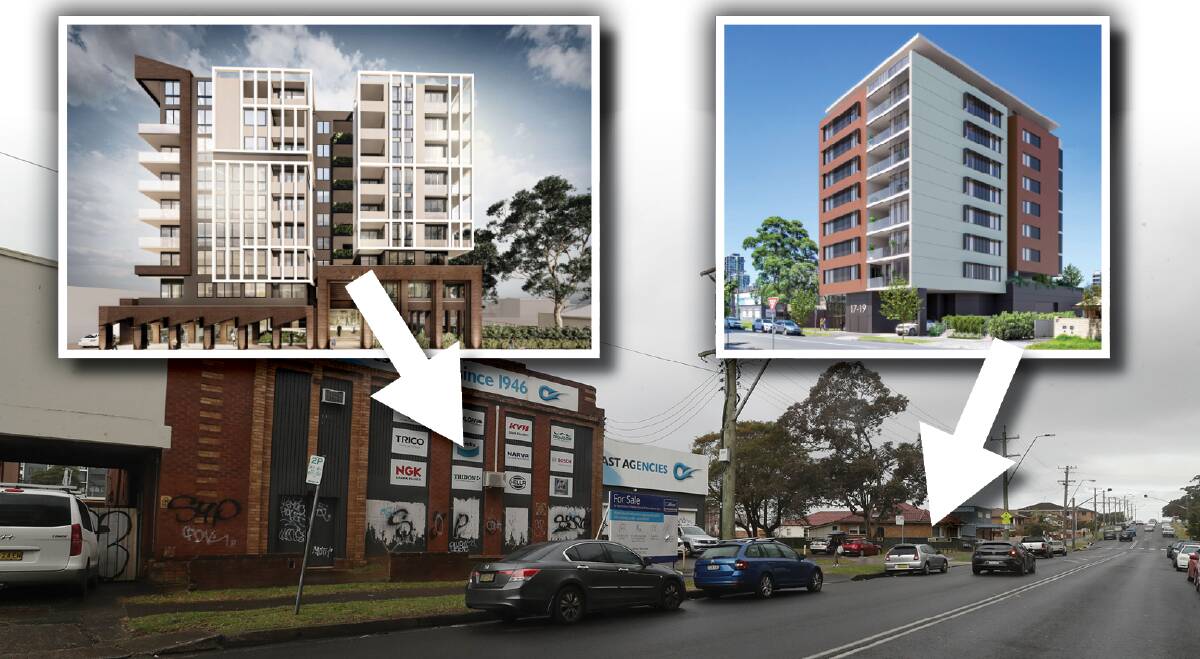 Going up: A stretch of Gladstone Avenue has two new multi-storey apartment blocks planned - and they're right next to each other. Picture: Robert Peet