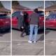 Screenshots from the footage showing the car confrontation between Marianne Saliba and Aarron Vann.