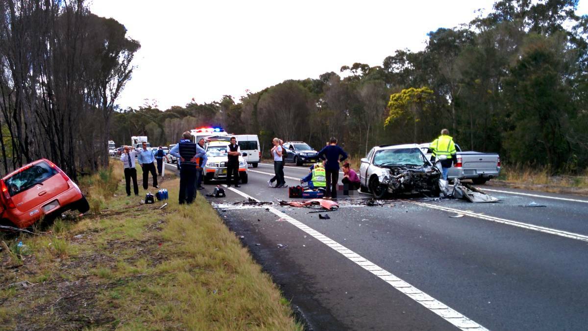 A couple in their 60s dies in a head-on collision on Picton Road in September 2014. Picture: Christopher Chan