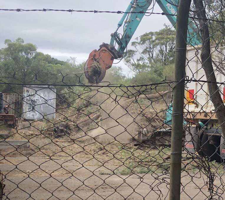 A photo from a Primbee resident showing the land clearing of Korrungulla Swamp site, previously used as a copper slag dumping site. Picture: supplied