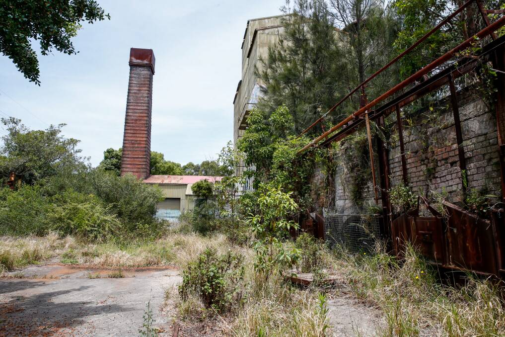 This chimney and the powerhouse next to it are among the few structures in the Corrimal Coke Works that will not be demolished. Picture by Anna Warr