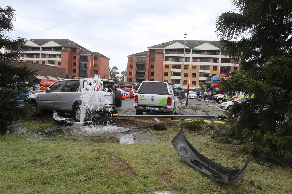 Danger spot: A runaway truck smashed through the car park of Fairy Meadow McDonald's in November. Picture: Robert Peet
