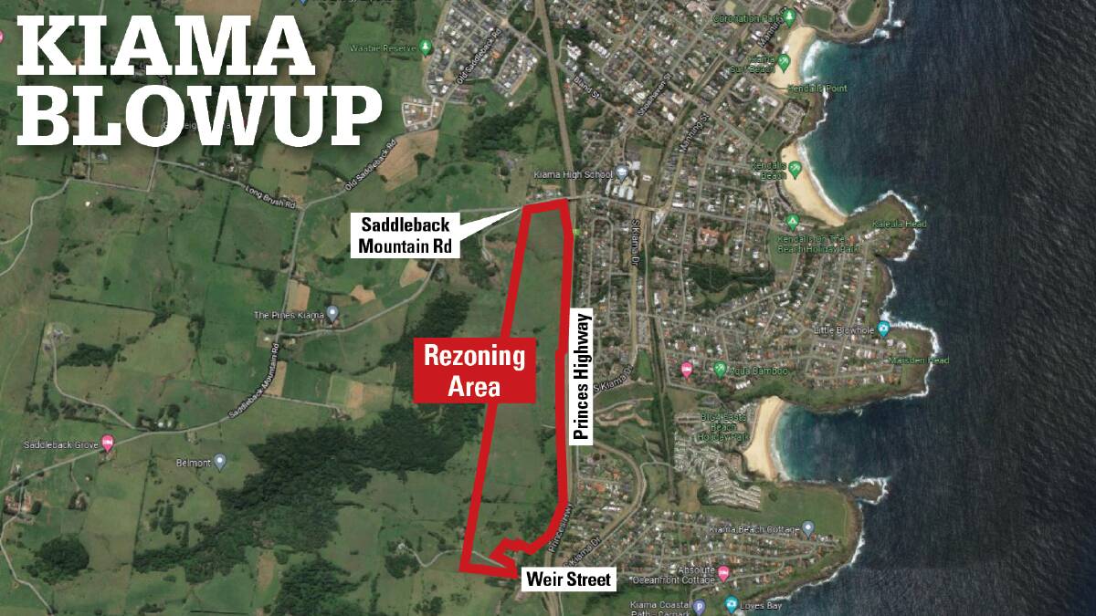 The area west of the Princes Highway at Kiama has become a spot of contention for residents, who will take their protest to state parliament.