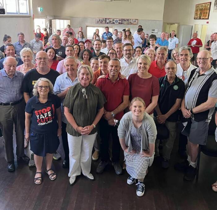 Federal Minister Tanya Plibersek (centre right in red) was at the Stanwell Park campaign launch of state Heathcote candidate Maryanne Stuart.