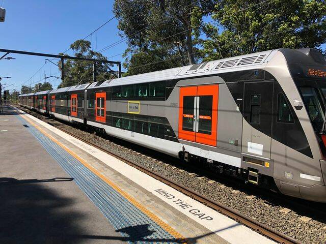 A New Intercity Fleet train spotted at Austinmer station. Picture: William James