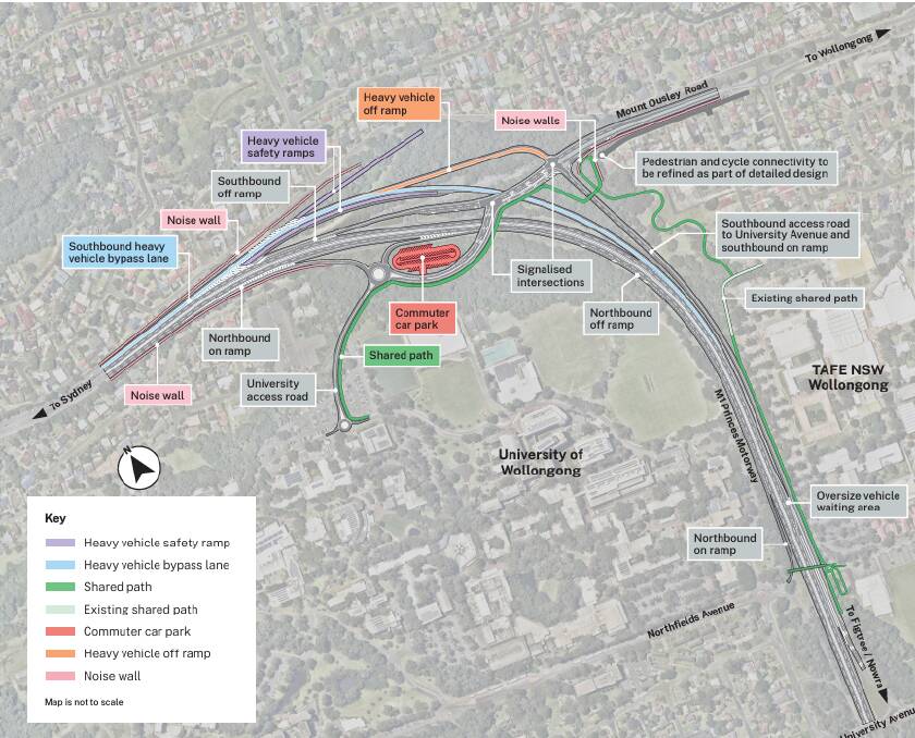 Traffic lights for the Mt Ousley interchange as part of update