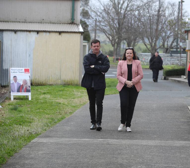 Punishment: Labor candidate Aarron Vann, with stepmother Anna Watson, after the controversy with the car. Picture: Robert Peet