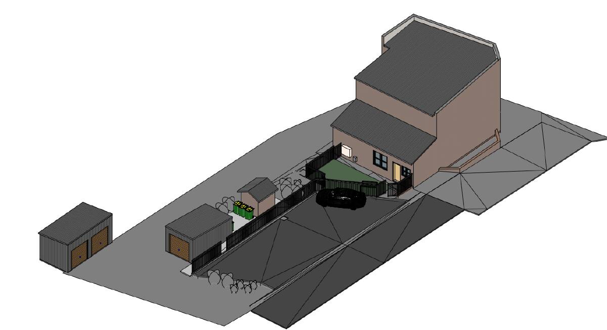 An artist's impression of the parking area proposed for the rear of the cafe.