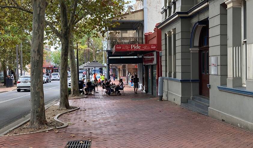Upgrade: The brown pavers along lower Crown Street are about to be ripped up and replaced. Picture: Wollongong City Council