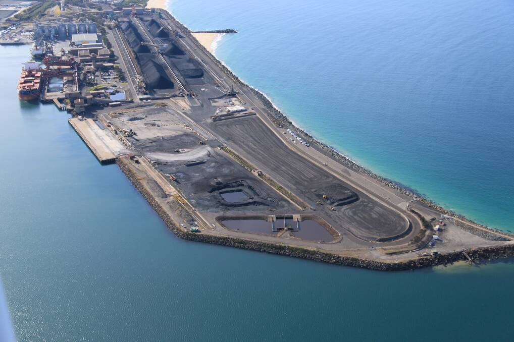 Dig it: A berth will be dug out of the port side of this section of land as part of the Port Kembla Coal Terminal project. Picture: supplied