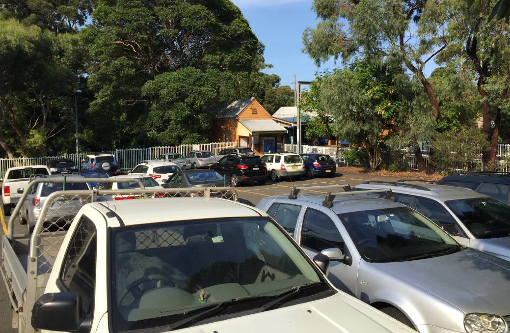 The main car park at Austinmer station on Wednesday afternoon, just three days into the trial of express trains stopping there.