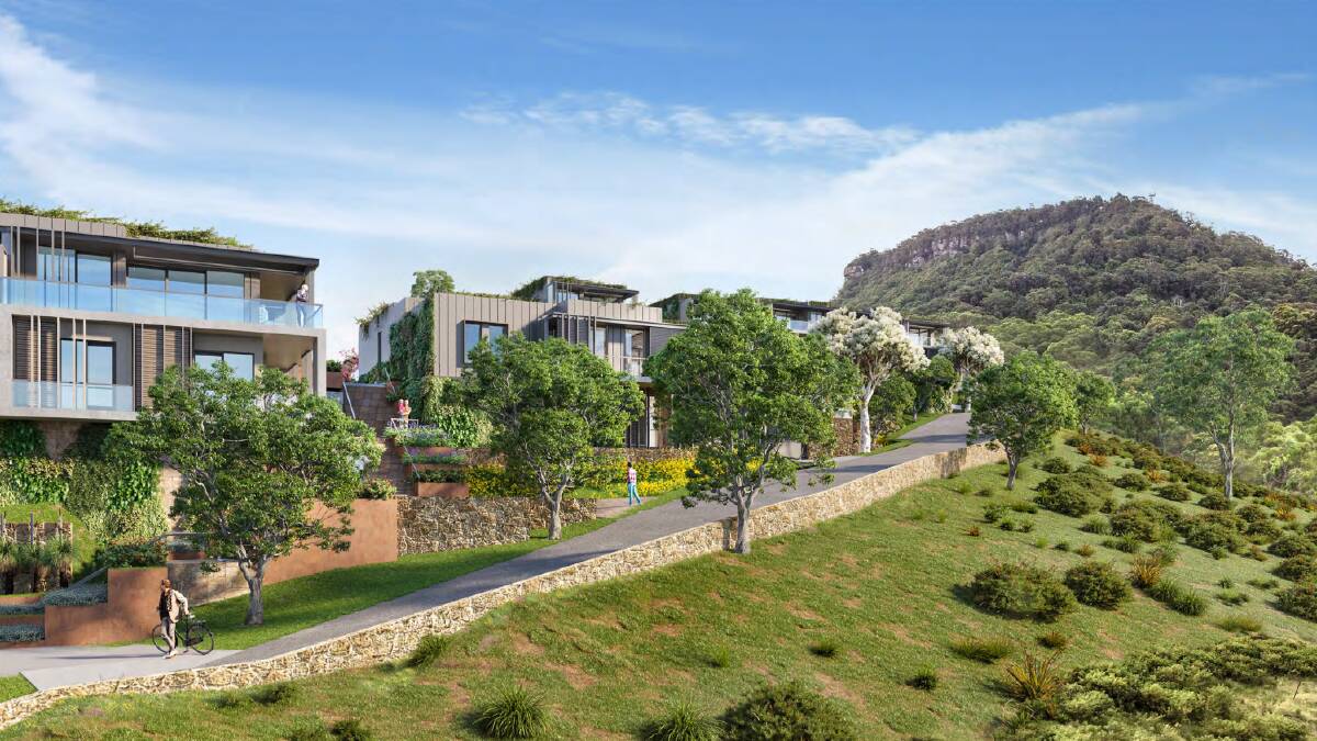The proposed development at the foothills of the escarpment at Keiraville that has been rejected for a second time.