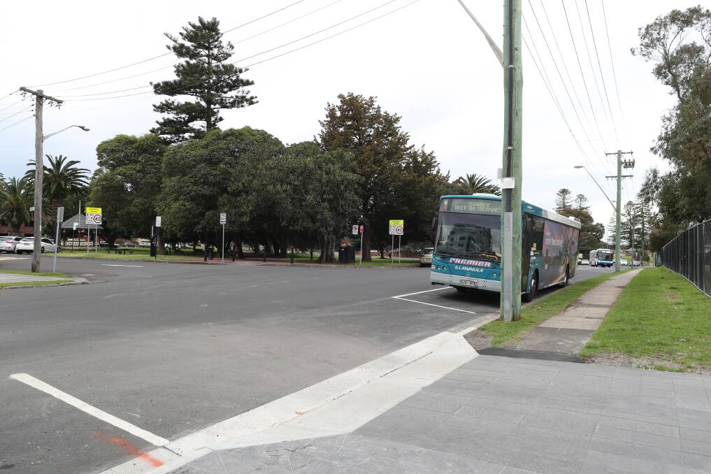 Staying put: One of the four new bus layovers - in Market Street, Wollongong - that has been the source of complaints from some residents. Picture: Robert Peet