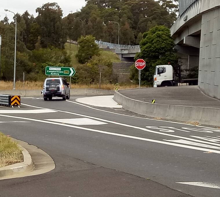 Traffic: The intersection of Lawrence Hargrave Drive and the highway may need traffic lights to deal with the extra traffic when the road at Stanwell Park closes. Picture: Glen Humphries