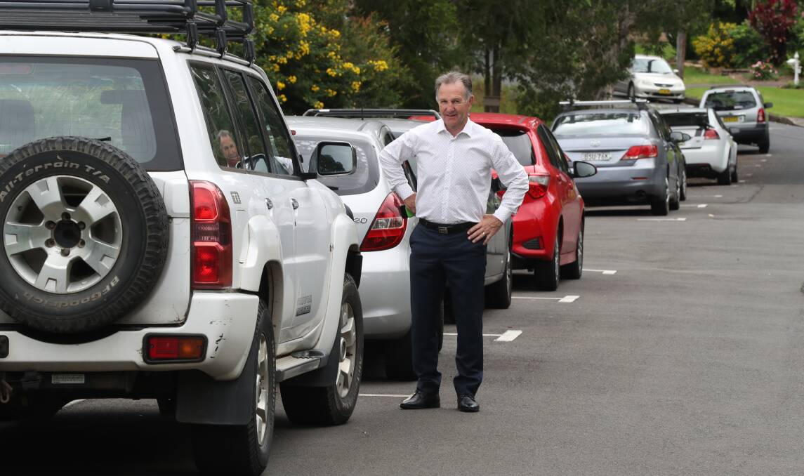 Parking: Wollongong councillor John Dorahy floated the prospect of residents parking permits in Keiraville at Monday night's council meeting. Picture: Robert Peet