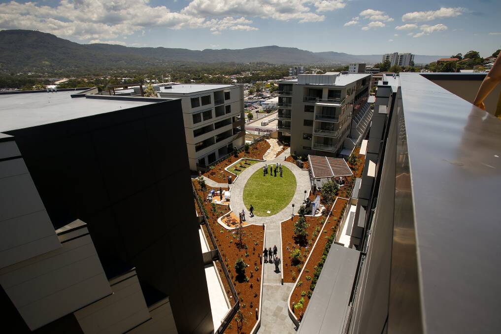 Parq on Flinders, at the northern edge of the Wollongong CBD, was built on one of the city's key sites that was freed up in the wake of the Global Financial Crisis. Picture: Anna Warr