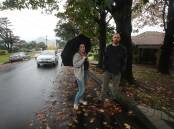 Danger: Belinda Steward and Matt Geary, residents on The Avenue at Mt St Thomas, want Wollongong City Council to improve safety on their street. Picture: Sylvia Liber. 