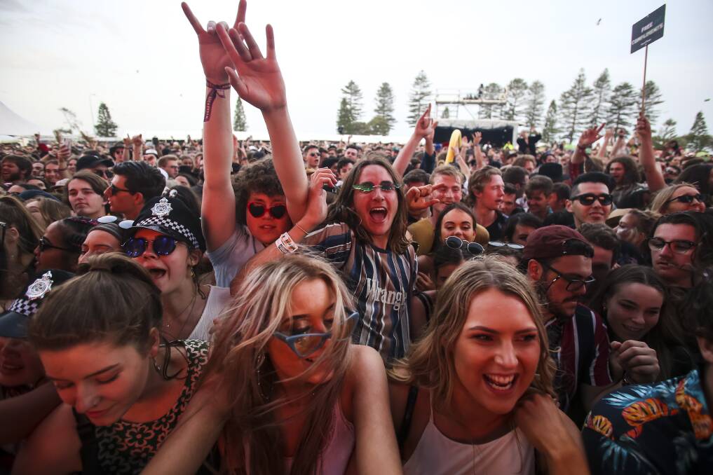 Changes: The crowd at the popular Yours and Owls festival ... once upon a time the idea that such a high-profile gig would start in Wollongong was impossible to believe. Picture: Anna Warr