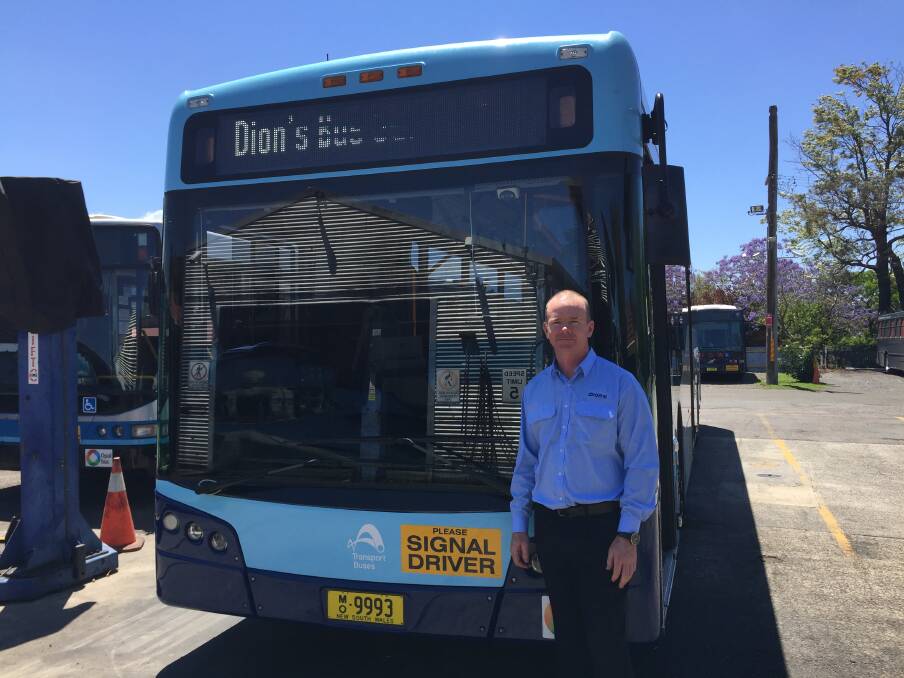 Be aware: Dion's bus driver Justin McNamara says people don't seem to realise just how big a bus is - or how long it takes for one to stop. Picture: Glen Humphries