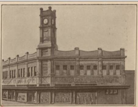 The Marcus Clarke building on the corner of Crown and Atchison streets in 1921