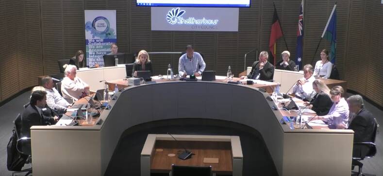 Shellharbour City Councillor Rob Petreski (far left) took it as "a personal attack" when voting saw him removed from a number of council committees on Tuesday night.