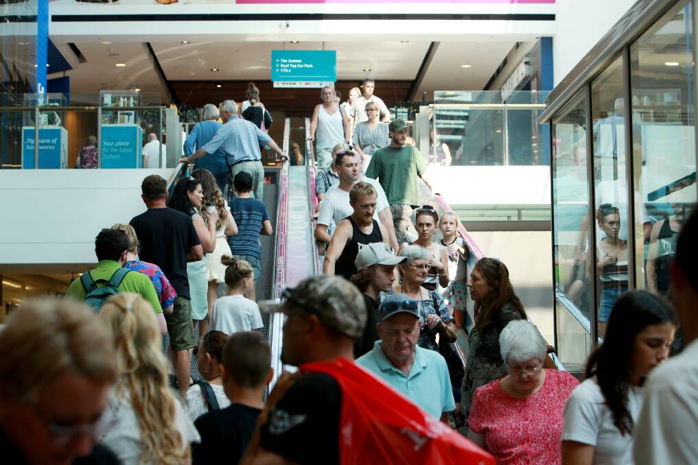 Boxing Day sales at Shellharbour in 2019 ... back in 2004 the NSW government closed a loophole that would have allowed Wollongong retail stores to open on December 26. Picture by Sylvia Liber