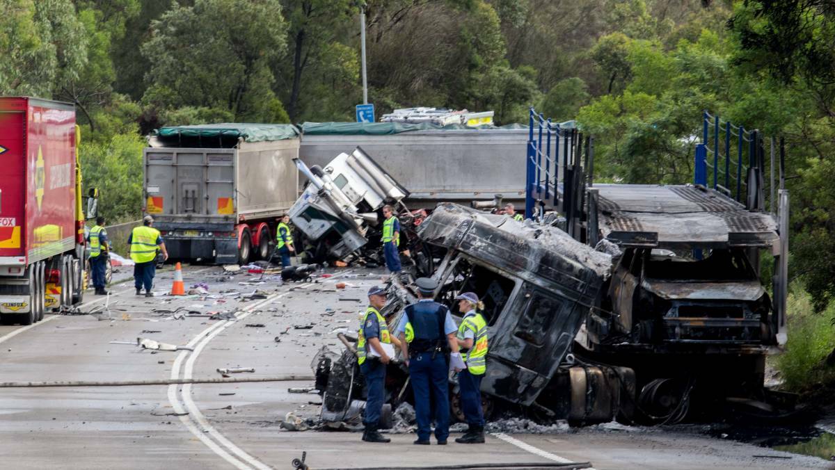Deadly: The scene of a 2017 crash where both truck drivers lost their lives on Picton Road. While more crash barriers are being added, they are not in this location. Picture: Glenn Miller