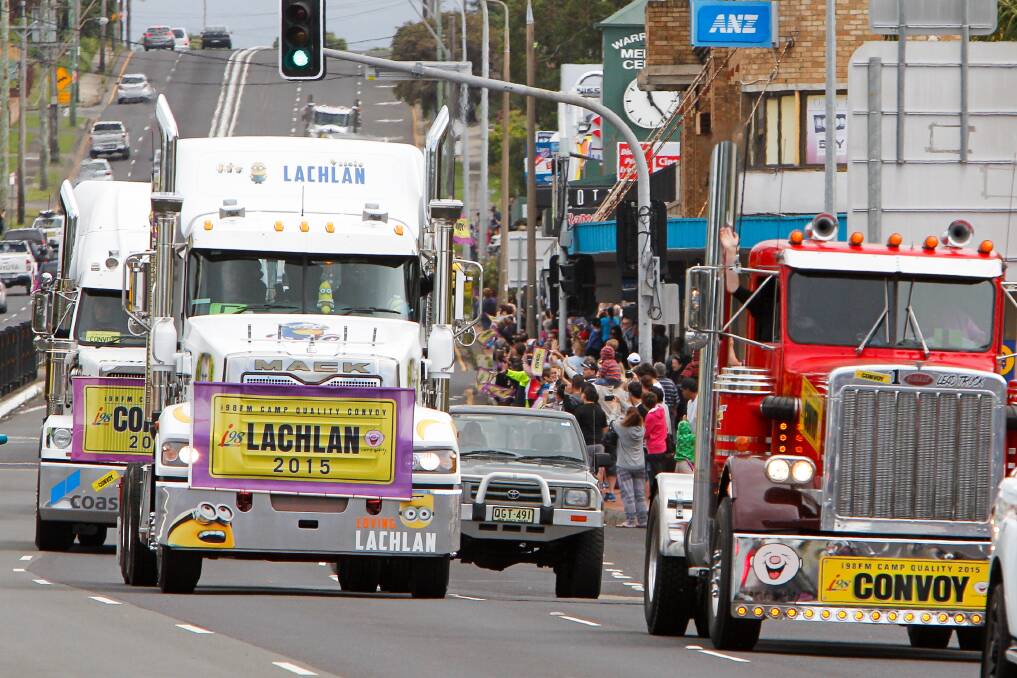 A scene from last year's i98fm Illawarra Convoy. Organisers said two recent truck accidents on Mt Ousley this week won't affect the convoy. Picture: Adam McLean